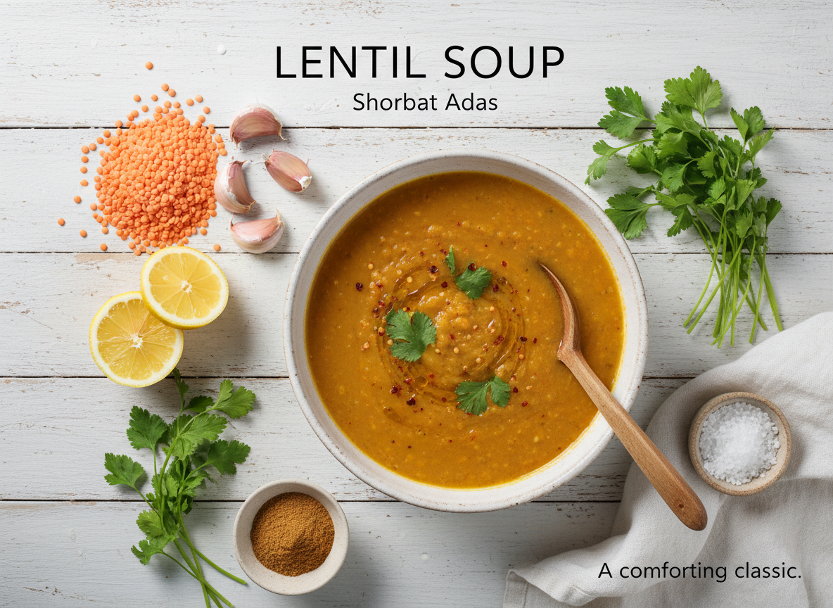 image for Lentil Soup (Shorbat Adas)